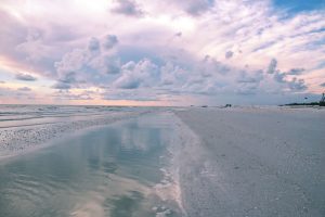 Violet sunset at Tigertail Beach